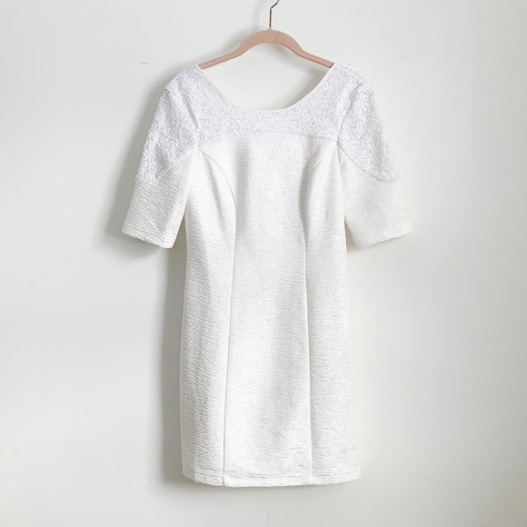 Keepsake The Label White Sequined Short Sleeve Mini Dress small - Picture 2 of 10